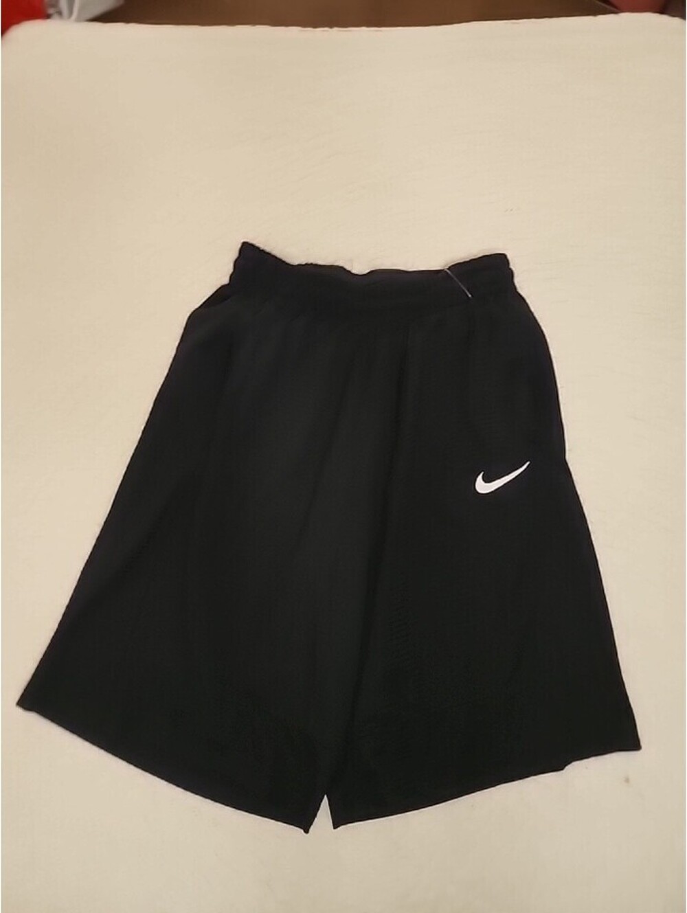 Nike Men’s Dri-FIT Basketball Shorts M Black & White Swoosh Logo Athletic Gym